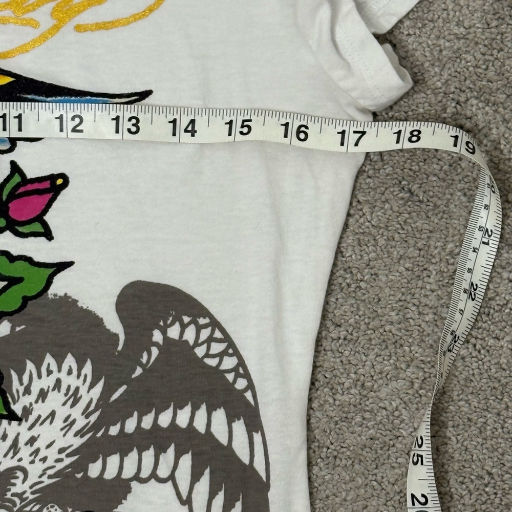 Ed Hardy Vintage Women's White Graphic Mini Dress y2k - Picture 8 of 9
